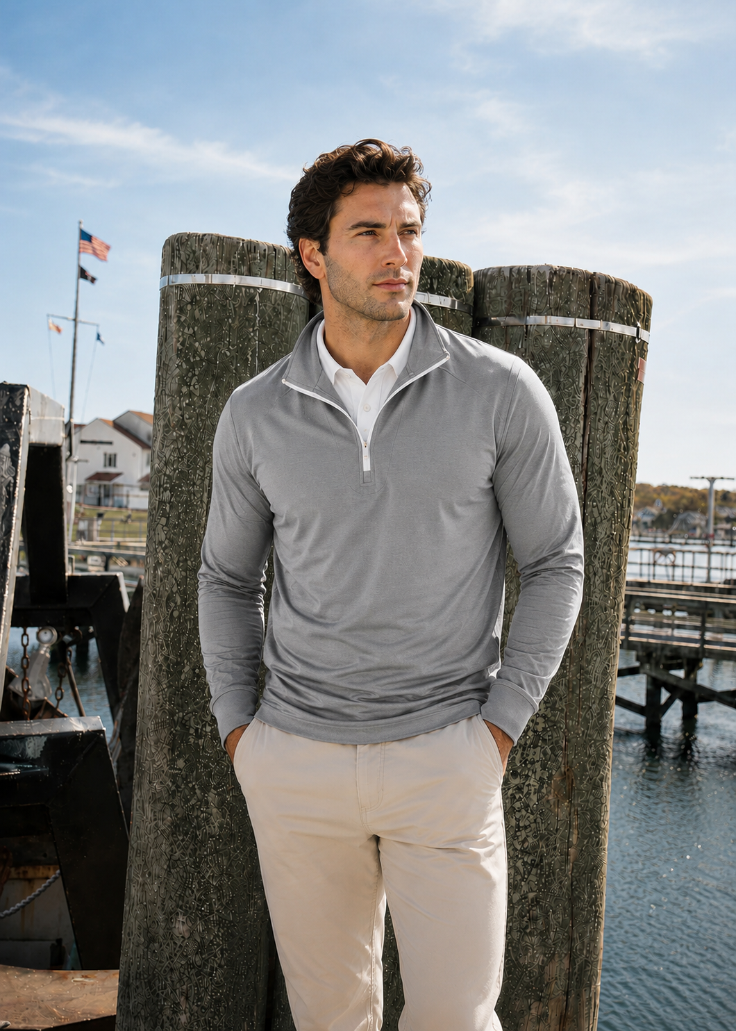 Quarter Zip w/ Built in Polo Collar