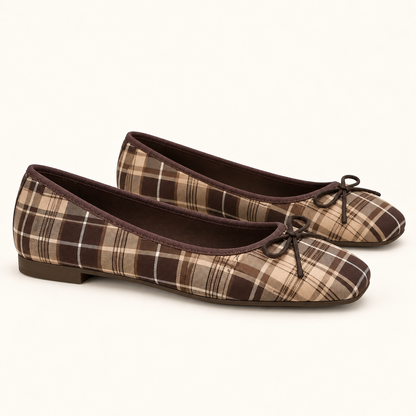 Fall Plaid Ballet Flats