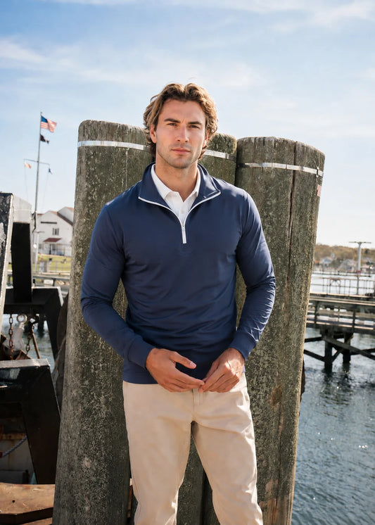 Quarter Zip w/ Built in Polo Collar
