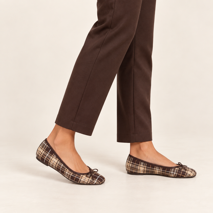 Fall Plaid Ballet Flats